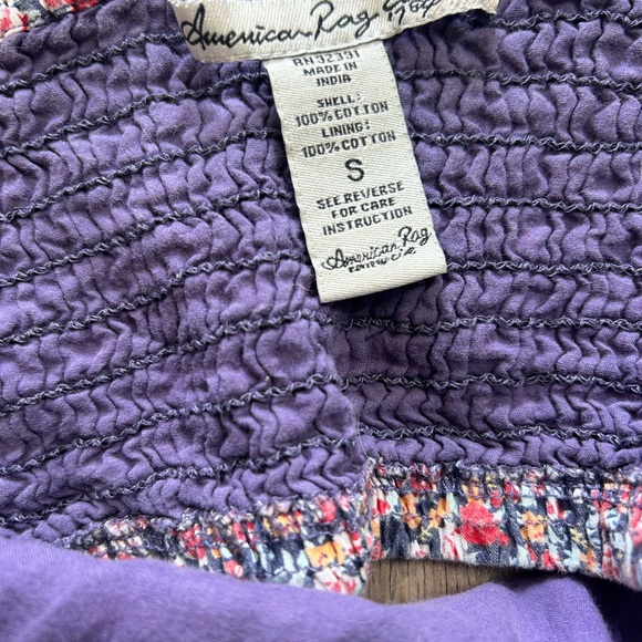 American Rag Pink and Blue Ruched Ruffled - Picture 2 of 4